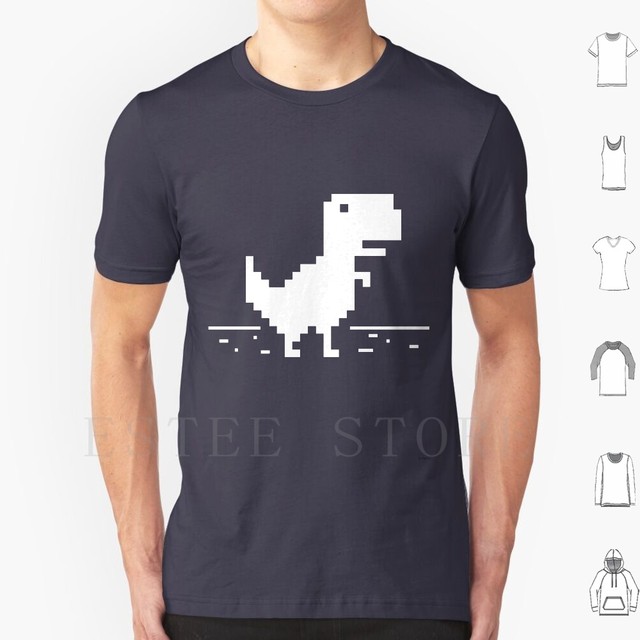 Chrome t-rex t camisa masculina algodão 6xl google chrome dino t